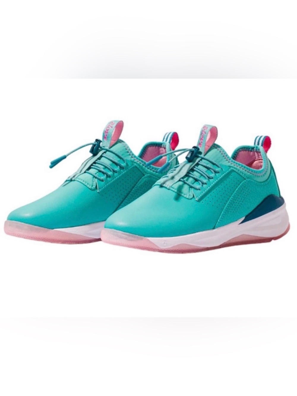 CLOVE Unisex Limited Edition Pacific Palm Teal & Pink Nursing Sneakers.